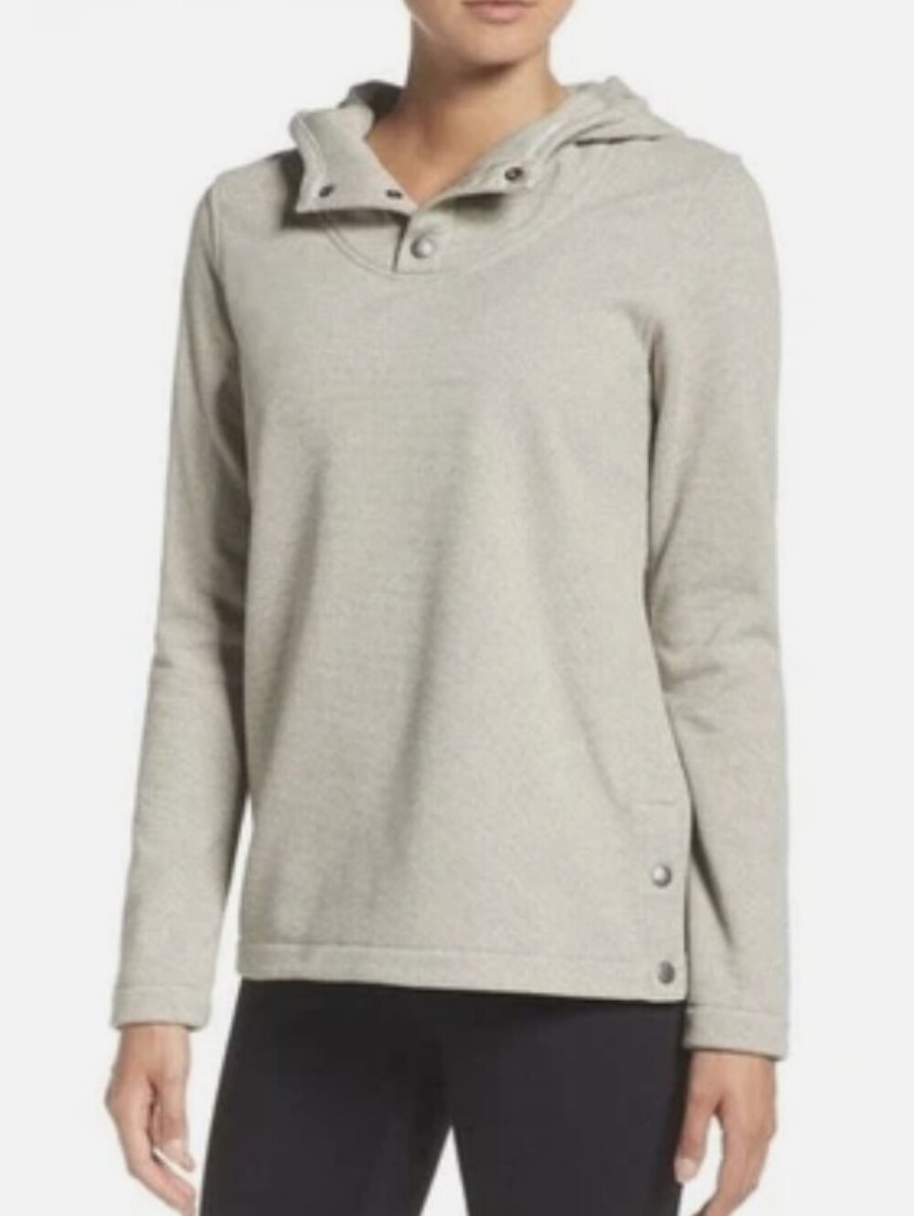 The North Face Women's Heather Gray Hooded Pullover Sweater